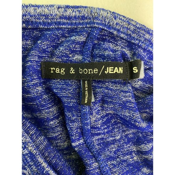 Rag & Bone Blue White Pullover Sleeveless Knit Front Pocket Athletic Tank Top S - Picture 7 of 9